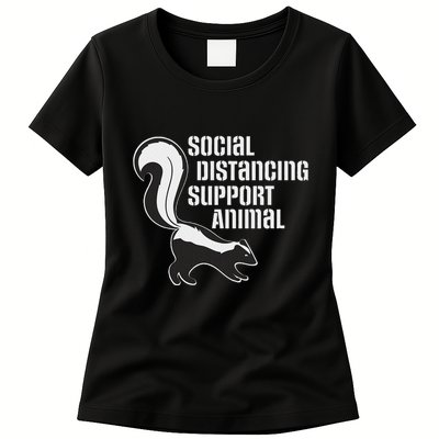 Funny Sarcastic Social Distancing Support Expert Pet Skunk Womens T-Shirt