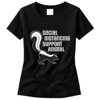 Funny Sarcastic Social Distancing Support Expert Pet Skunk Womens T-Shirt