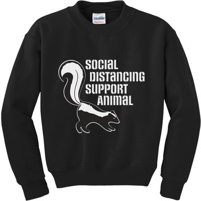 Funny Sarcastic Social Distancing Support Expert Pet Skunk Kids Sweatshirt