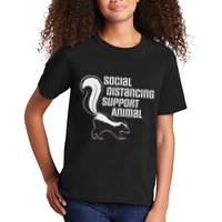 Funny Sarcastic Social Distancing Support Expert Pet Skunk Kids T-Shirt