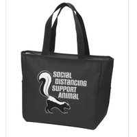 Funny Sarcastic Social Distancing Support Expert Pet Skunk Zip Tote Bag