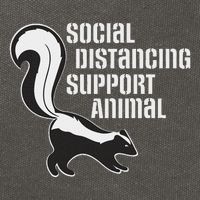 Funny Sarcastic Social Distancing Support Expert Pet Skunk Cotton Canvas Backpack