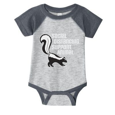 Funny Sarcastic Social Distancing Support Expert Pet Skunk Infant Baby Jersey Bodysuit