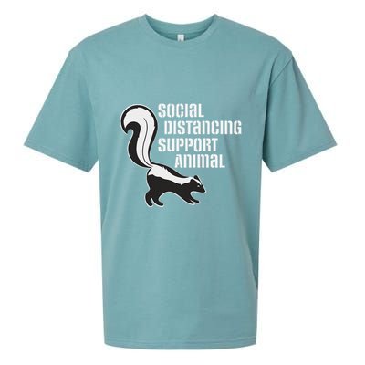Funny Sarcastic Social Distancing Support Expert Pet Skunk Sueded Cloud Jersey T-Shirt