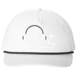 Funny Sketch Streamer Whats Up Brother Snapback Five-Panel Rope Hat