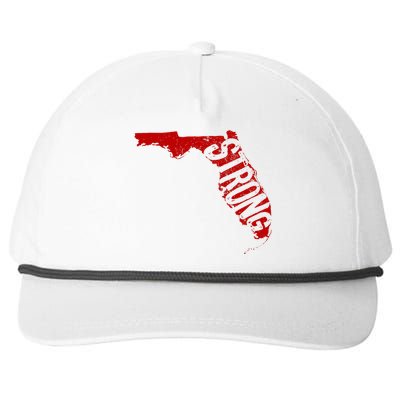 Florida Strong Support For Florida Distressed State Snapback Five-Panel Rope Hat