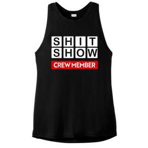 Funny Shit Show Crew Member Ladies PosiCharge Tri-Blend Wicking Tank