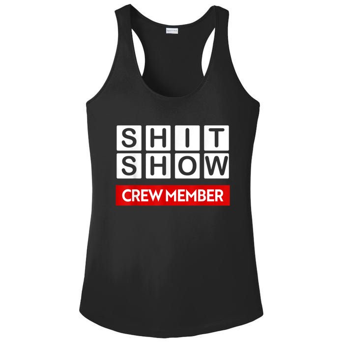 Funny Shit Show Crew Member Ladies PosiCharge Competitor Racerback Tank