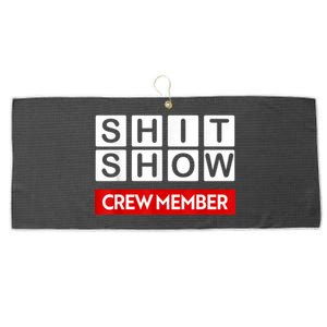 Funny Shit Show Crew Member Large Microfiber Waffle Golf Towel