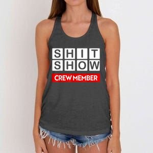 Funny Shit Show Crew Member Women's Knotted Racerback Tank