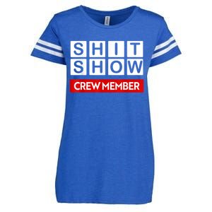 Funny Shit Show Crew Member Enza Ladies Jersey Football T-Shirt