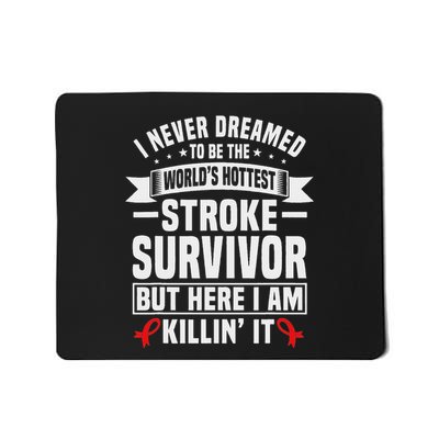Funny Stroke Survivor Humor Red Ribbon Stroke Support Groups Mousepad