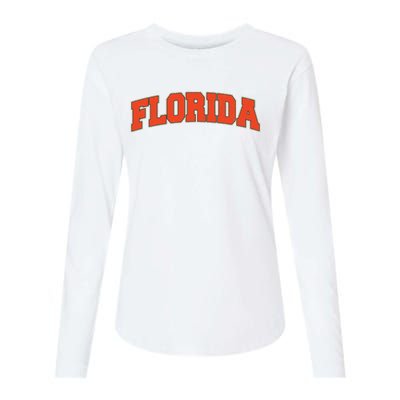 Florida State Sports Logo Womens Cotton Relaxed Long Sleeve T-Shirt