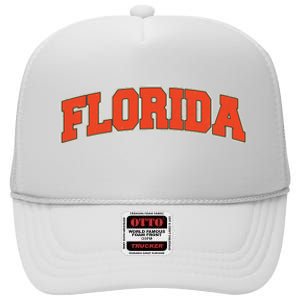 Florida State Sports Logo High Crown Mesh Back Trucker Hat