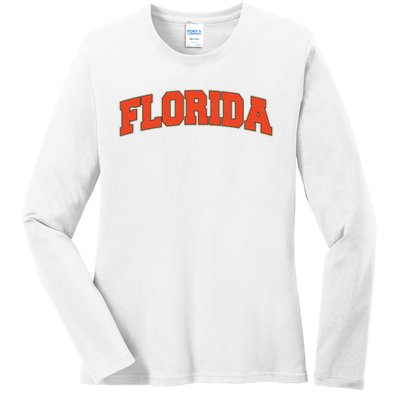 Florida State Sports Logo Ladies Long Sleeve Shirt