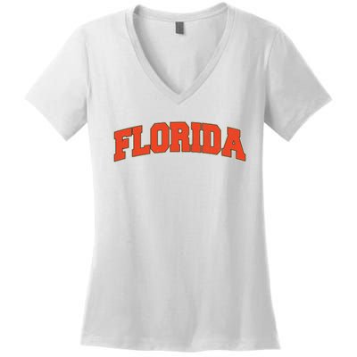 Florida State Sports Logo Women's V-Neck T-Shirt