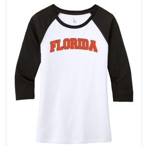 Florida State Sports Logo Women's Tri-Blend 3/4-Sleeve Raglan Shirt