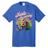 Funny Skateboard Santa Claus Is Coming Merry Christmas Gift Tall T-Shirt