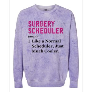 Funny Surgery Scheduler Application Day Medical Scheduler Colorblast Crewneck Sweatshirt