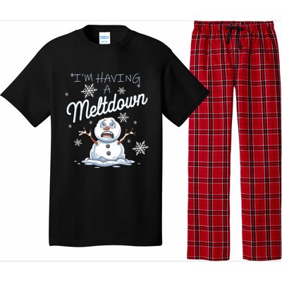 Funny Snow Sarcastic Puns IM Having A Meltdown Snow Gift Pajama Set