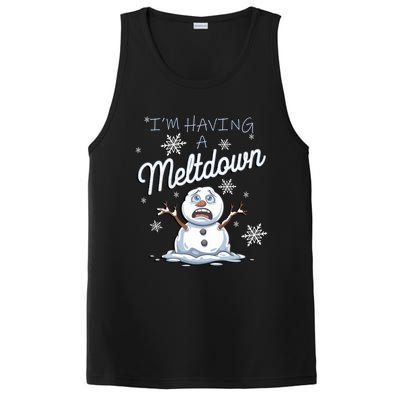 Funny Snow Sarcastic Puns IM Having A Meltdown Snow Gift PosiCharge Competitor Tank