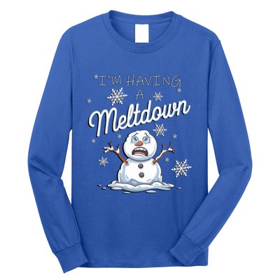 Funny Snow Sarcastic Puns IM Having A Meltdown Snow Gift Long Sleeve Shirt