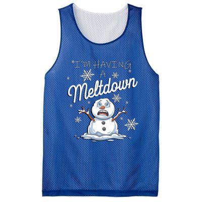 Funny Snow Sarcastic Puns IM Having A Meltdown Snow Gift Mesh Reversible Basketball Jersey Tank