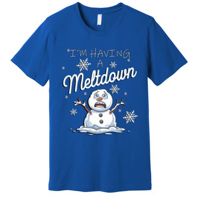 Funny Snow Sarcastic Puns IM Having A Meltdown Snow Gift Premium T-Shirt