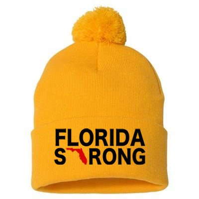 Florida Strong Support For Florida Graphic Pom Pom 12in Knit Beanie