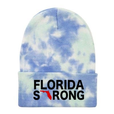 Florida Strong Support For Florida Graphic Tie Dye 12in Knit Beanie