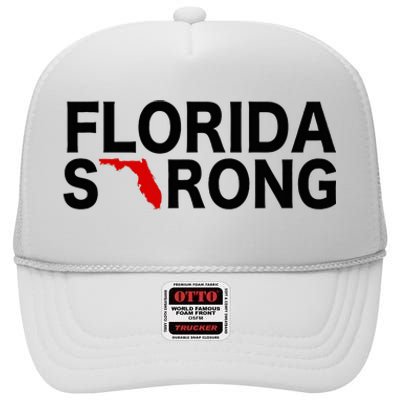 Florida Strong Support For Florida Graphic High Crown Mesh Back Trucker Hat