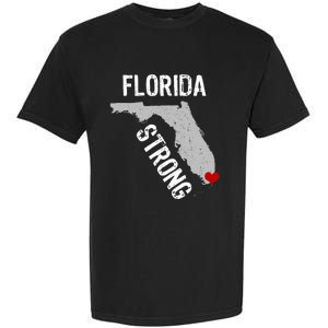 Florida Strong Support For Miami Distressed State Garment-Dyed Heavyweight T-Shirt