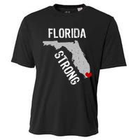 Florida Strong Support For Miami Distressed State Cooling Performance Crew T-Shirt