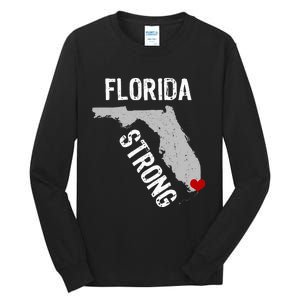 Florida Strong Support For Miami Distressed State Tall Long Sleeve T-Shirt