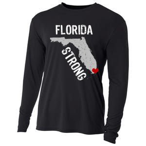 Florida Strong Support For Miami Distressed State Cooling Performance Long Sleeve Crew