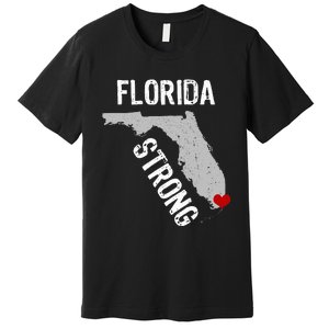 Florida Strong Support For Miami Distressed State Premium T-Shirt