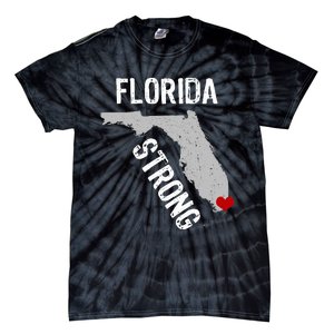 Florida Strong Support For Miami Distressed State Tie-Dye T-Shirt