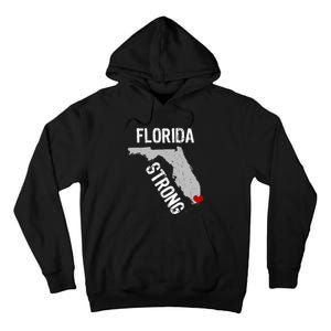 Florida Strong Support For Miami Distressed State Tall Hoodie