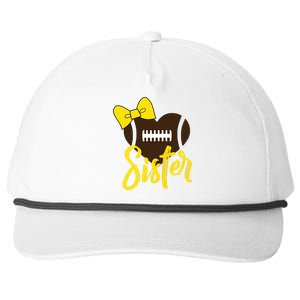 Football Sister Shirts Football Sister Bow Shirts Yellow Gold Snapback Five-Panel Rope Hat