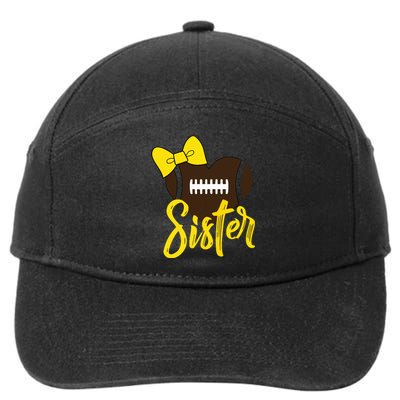 Football Sister Shirts Football Sister Bow Shirts Yellow Gold 7-Panel Snapback Hat