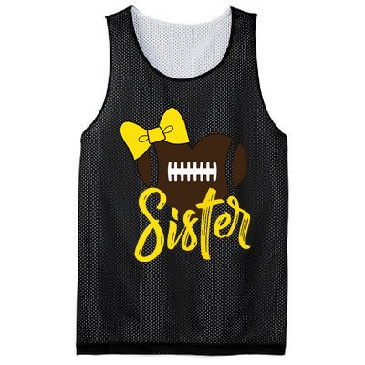 Football Sister Shirts Football Sister Bow Shirts Yellow Gold Mesh Reversible Basketball Jersey Tank