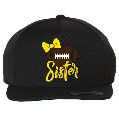 Football Sister Shirts Football Sister Bow Shirts Yellow Gold Wool Snapback Cap