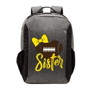 Football Sister Shirts Football Sister Bow Shirts Yellow Gold Vector Backpack