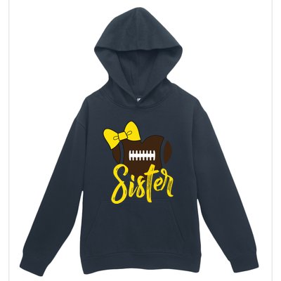 Football Sister Shirts Football Sister Bow Shirts Yellow Gold Urban Pullover Hoodie