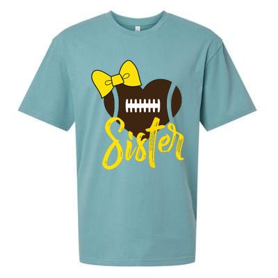 Football Sister Shirts Football Sister Bow Shirts Yellow Gold Sueded Cloud Jersey T-Shirt