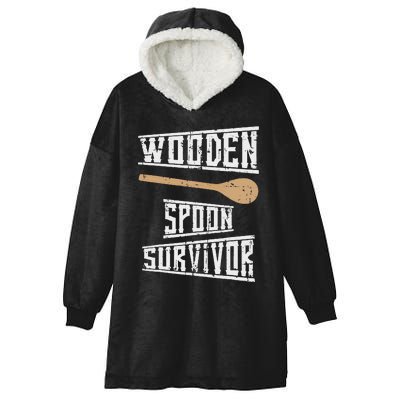 Funny Spoon Survivor For Winner I Survived The Wooden Spoon Hooded Wearable Blanket