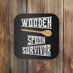 Funny Spoon Survivor For Winner I Survived The Wooden Spoon Coaster