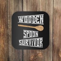 Funny Spoon Survivor For Winner I Survived The Wooden Spoon Coaster