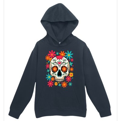 Floral Sugar Skull Dia De Muertos Day of The Dead Hippie Urban Pullover Hoodie