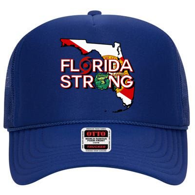 Florida Strong Support Gator Strong Florida Strong Community High Crown Mesh Back Trucker Hat